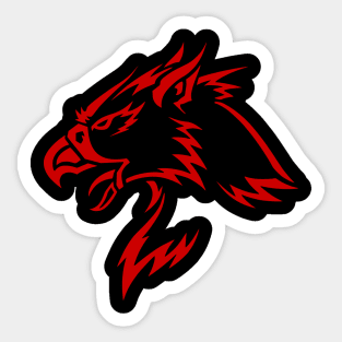 Red Gryphon Sticker